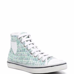*BNWT* Tweed Parme Bicolor/Greenwhich High Top Sneaker